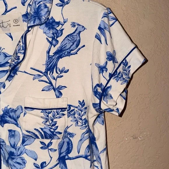 CATS PAJAMAS PIMA KNIT CAPRI SET- SIZE SMALL - Picture 6 of 16